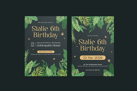 Landmash Birthday Invitation, an Invitation Template by iDoodle Studio