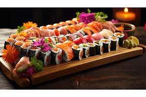 vintage wooden food background ai, a Food & Drink Photo by pikepicture