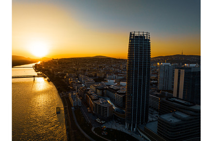 Aerial view of Bratislava city with, an Architecture Photo by HalfPoint