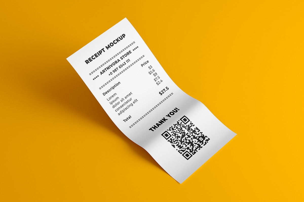 Receipt Mockup Sets