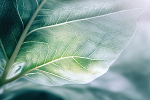 Close-up of a vibrant green leaf, a Photo by Beautiful things