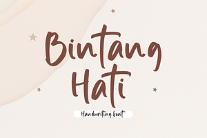Bintang Hati - Handwriting Font