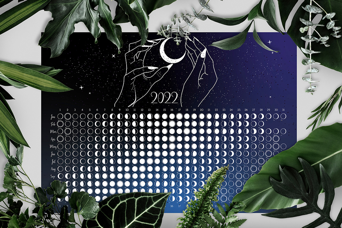 Moon Calendar 2022 La Luna, a Stationery Template by land art (Photo 4 of 5)