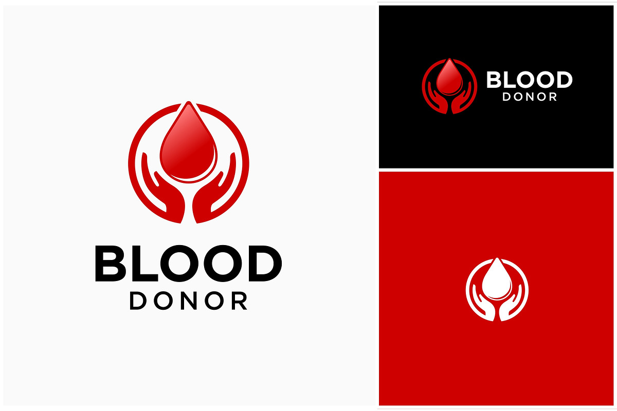 Blood Drop Hand Giving Logo, a Branding & Logo Template by ika trisiana (Photo 2 of 2)