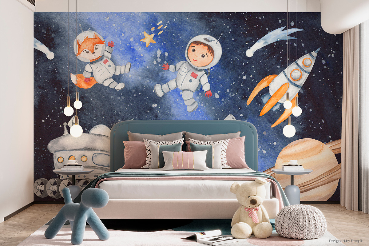 Space adventure watercolor, an Illustration by Marina Ermakova (Photo 11 of 13)