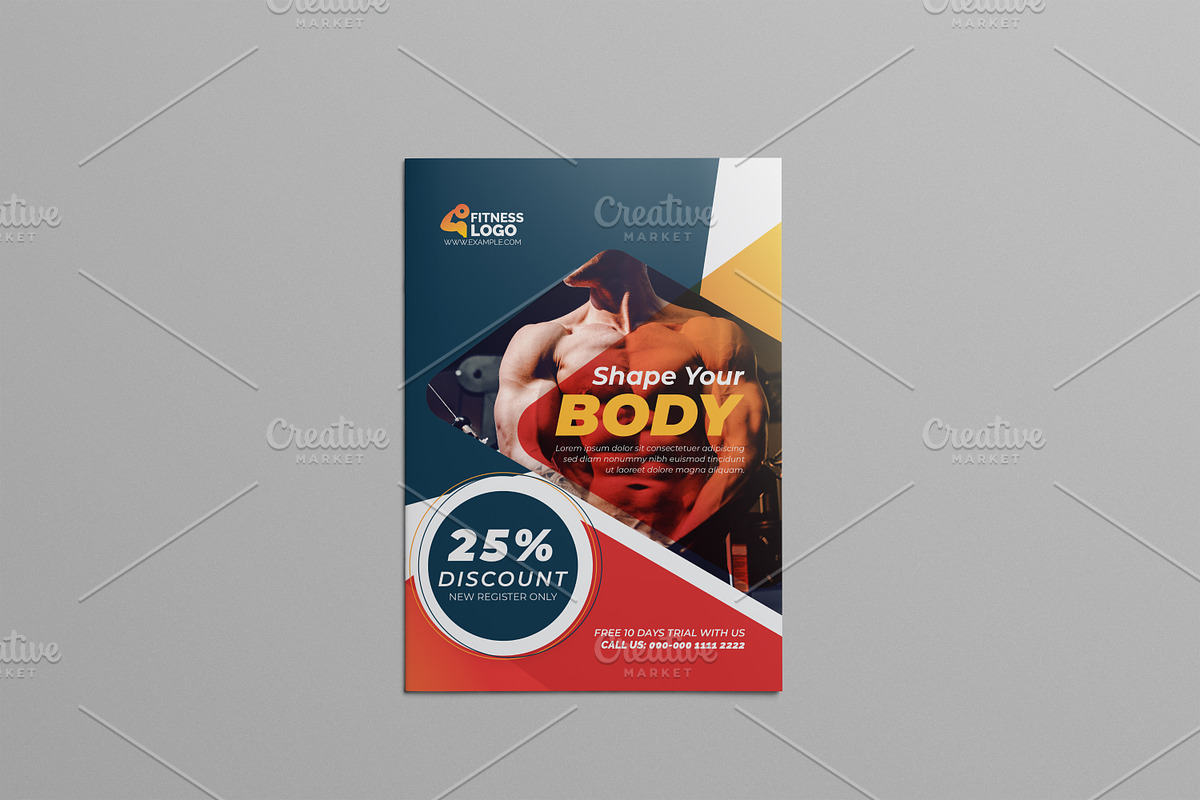 Fitness Bifold Brochure Template, a Brochure Template by Cristal Pioneer (Photo 4 of 4)