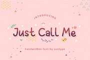 Just Call Me | Handwritten Font, a Script Font by Suntype | Sunshine Std (Thumbnail 1 of 8)