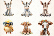 Funny Matching Baby Farm Animals, an Animal Illustration by DreamCafeArt (Thumbnail 2 of 4)