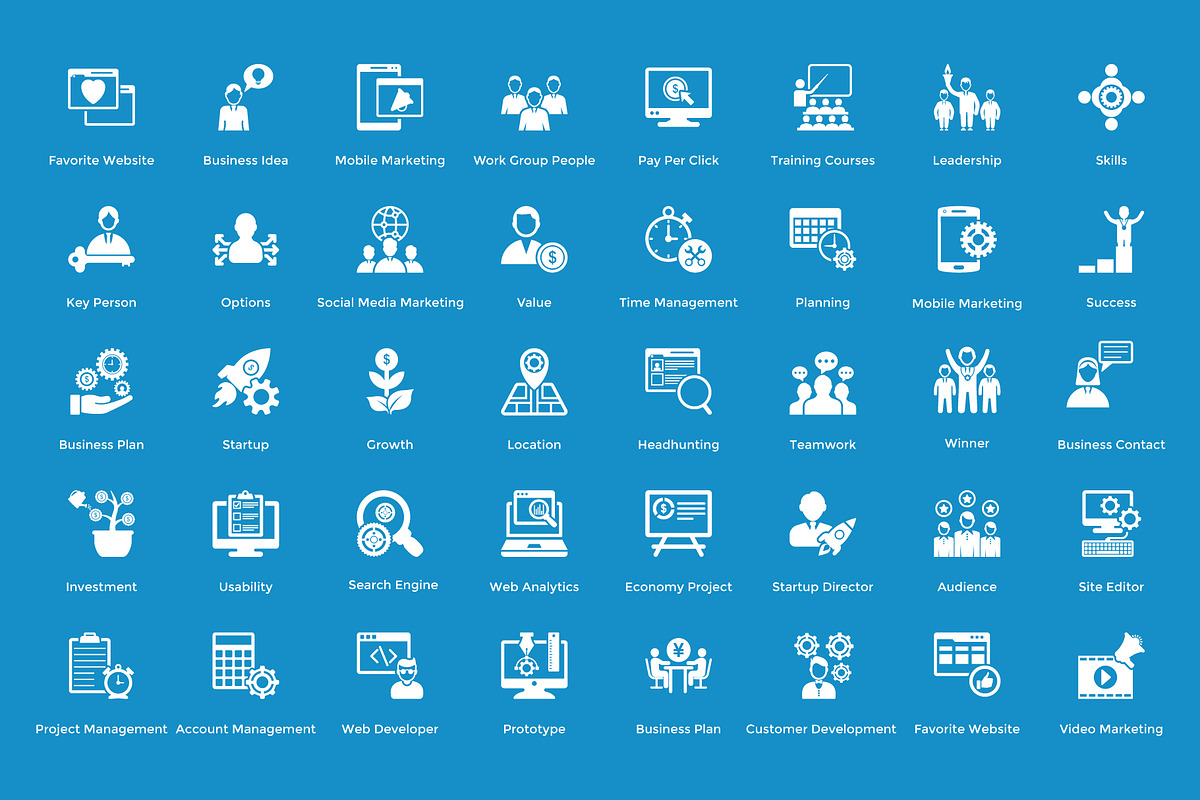 224 Project Managment Vector Icons, a Solid Icon by Vectors Market (Photo 6 of 7)
