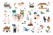 Cute funny animals childish set, an Animal Illustration by Good Studio (Thumbnail 3 of 6)