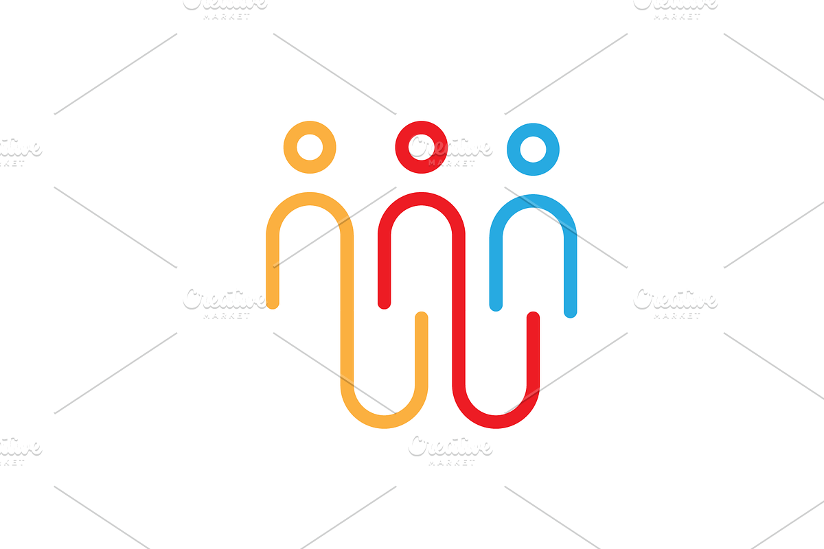office u pins group team modern logo, a Branding & Logo Template by devastd