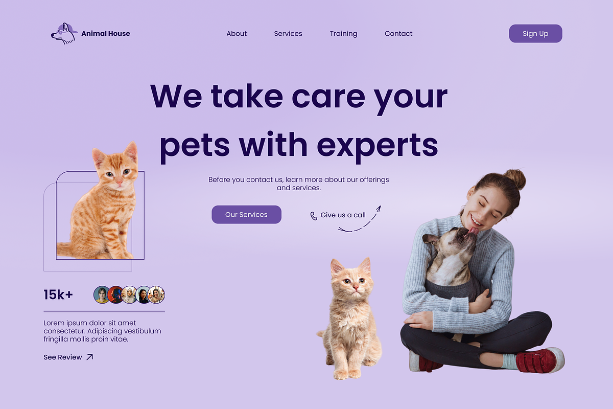 Agency Pet - Landing Page Kit, a Landing Page Template by Website Template (Photo 2 of 3)