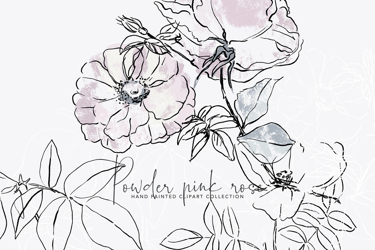 Hand-Drawn Abstract Rose Clipart, a Texture Illustration by Patishop Art (Photo 3 of 9)