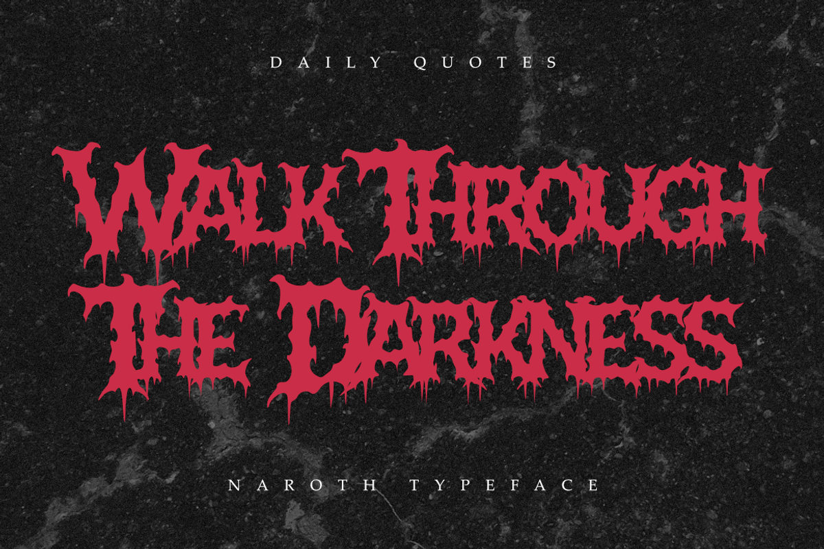 Naroth - Black Metal Font, a Symbol Font by Masyafi Studio (Photo 8 of 9)