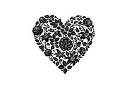Floral Heart Silhouette Bundle, an Illustration by Designs_River (Thumbnail 9 of 31)