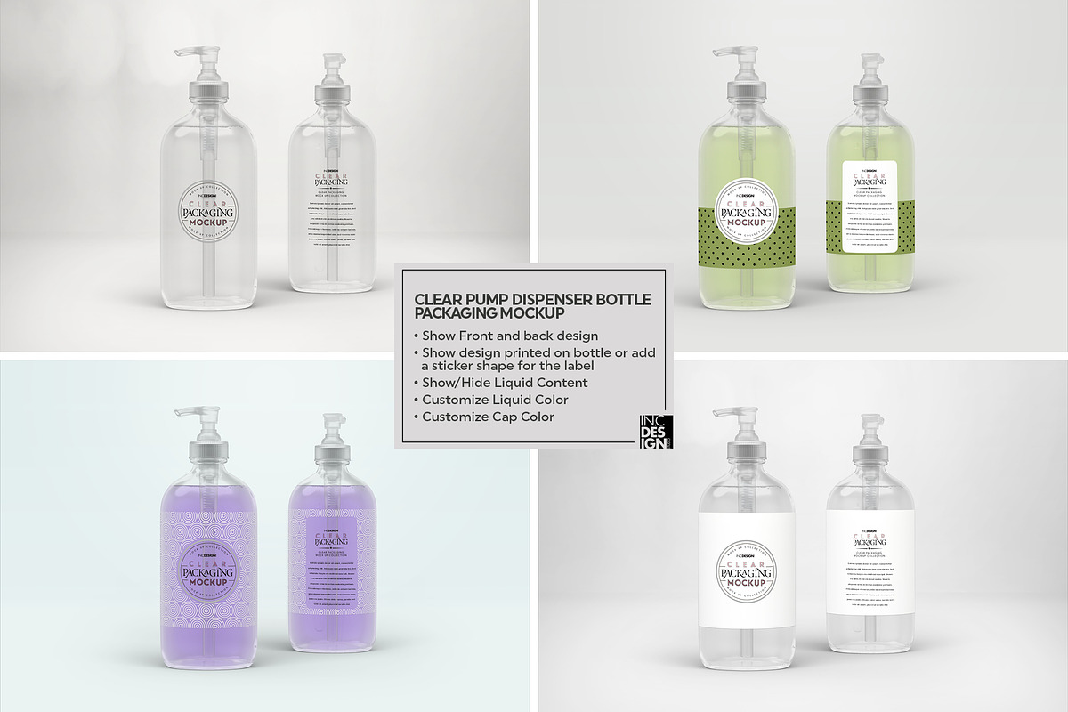 Clear Pump Dispenser Mockup, a Cups & Container Mockup by INCDesign (Photo 3 of 8)