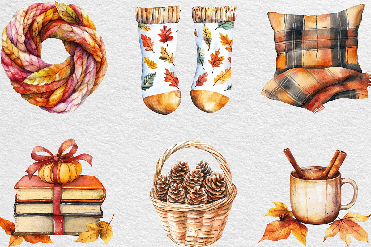 Cozy Autumn Sublimation Clipart, an Illustration by Black Bird Studio (Photo 4 of 6)