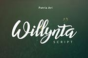 Willynta Script, a Script Font by Patria Ari (P4tcreativa) (Thumbnail 1 of 13)