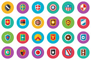 40 Shield Flat Icon Set, an Icon by VectorCam (Thumbnail 1 of 5)