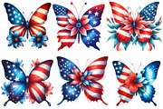 4th of July butterfly Clipart, an Illustration by Designworld (Thumbnail 4 of 6)