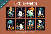 Halloween ghost with pumpkins., an Animal Illustration by KENO Mascots (Thumbnail 3 of 5)