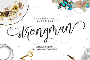 Strongman Script, a Script Font by Areatype