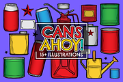 Cans Ahoy Vector Pack, an Illustration by Vectory by BSC (Thumbnail 1 of 3)