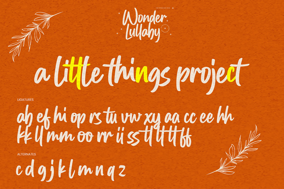 Wonder Lullaby – Playful Font, a Handwritten Font by Gassstype (Photo 8 of 8)