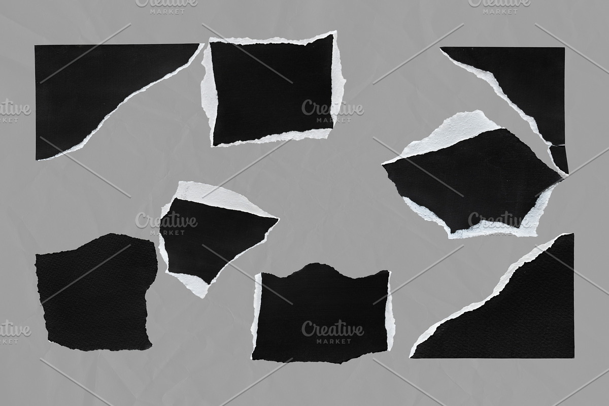 34 Black & White Ripped Paper Pieces, an Abstract Photo by Ksuview (Photo 5 of 5)