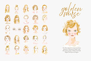 Golden muse clipart set, a Decorative Illustration by Patishop Art (Thumbnail 4 of 10)