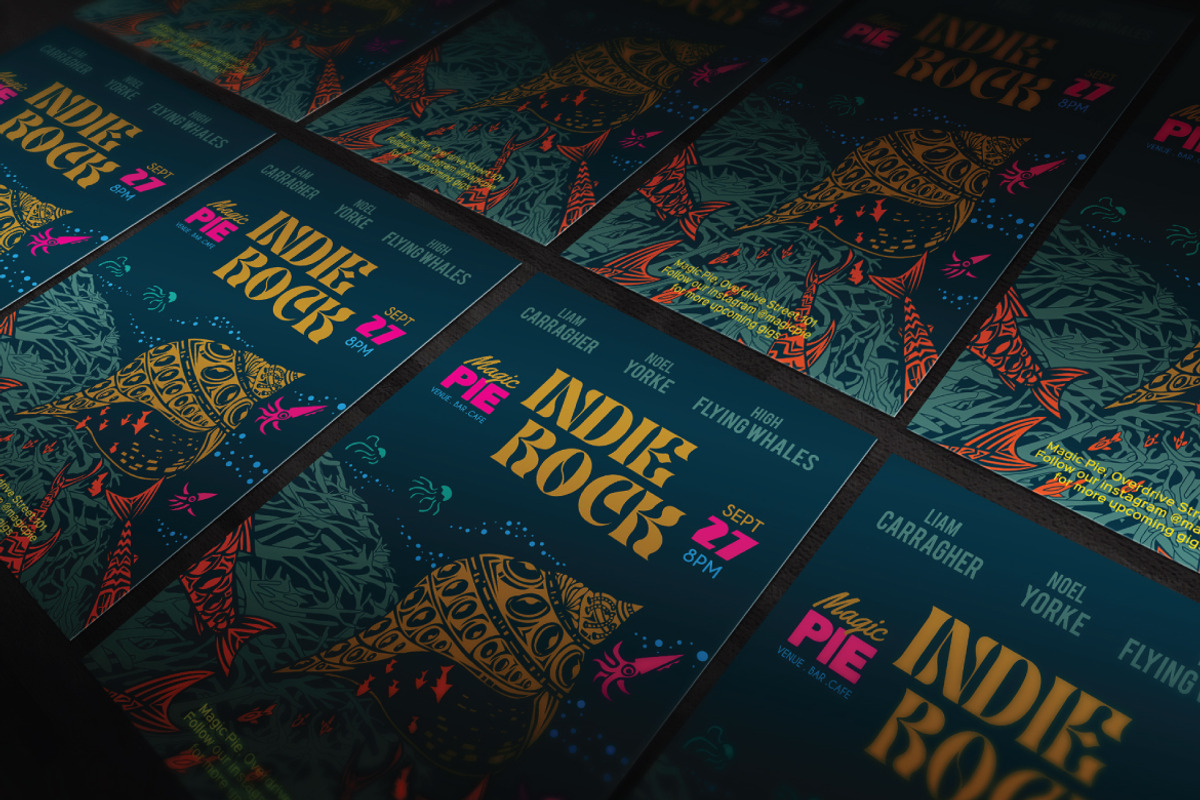 Sea Alien Hand Drawn Vector Flyer, a Flyer Template by ashenterprise (Photo 4 of 4)