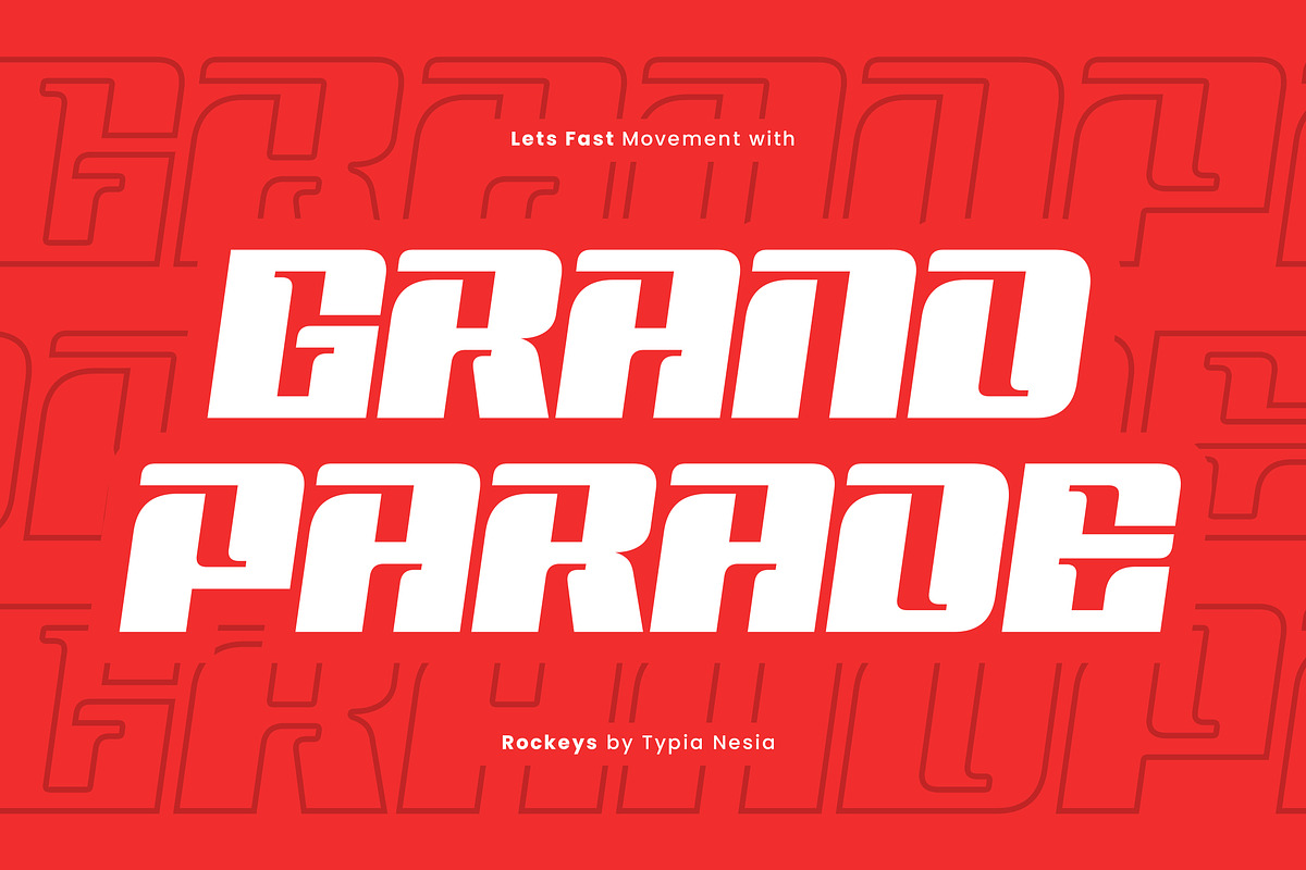 Rockeys - Racing Game Font, a Sans Serif Font by Typia Nesia (Photo 3 of 10)