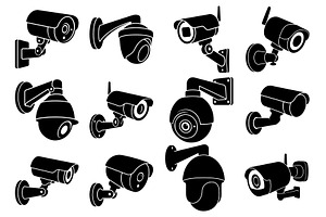 Security camera icons, a Technology Illustration by jahid234