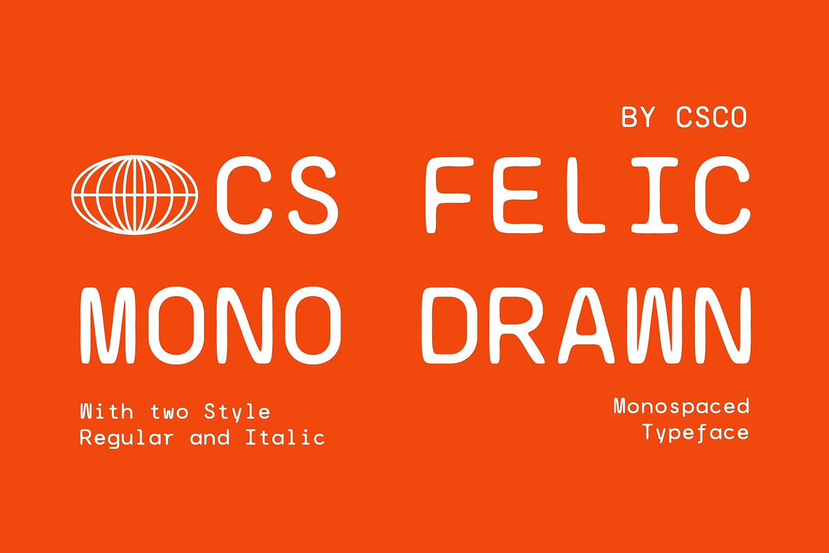 CS Felice Mono Drawn, a Sans Serif Font by Craft Supply Co. (Photo 1 of 8)