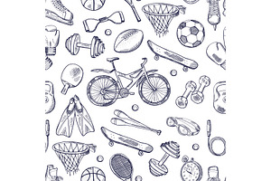 Vector doodles hand drawn seamless, a Background Graphic by Onyx