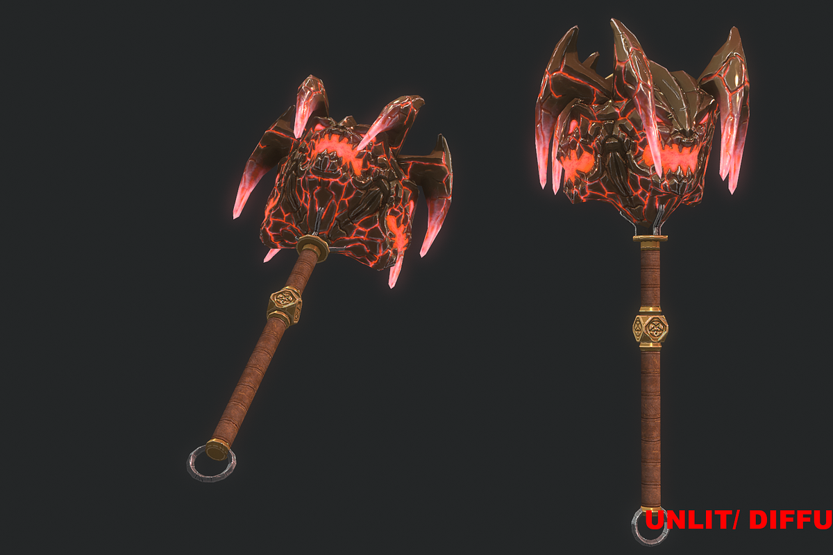 5 Fantasy Stylish Mace -PBR-, an Object 3D Model by TFE Game Art (Photo 9 of 15)