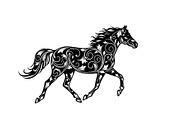 Running Horse Silhouette SVG Bundle, an Illustration by Creativeshirt (Thumbnail 9 of 31)