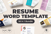 Resume Template Word CV Bundle, a Resume Template by TemplatesNow! (Thumbnail 1 of 9)