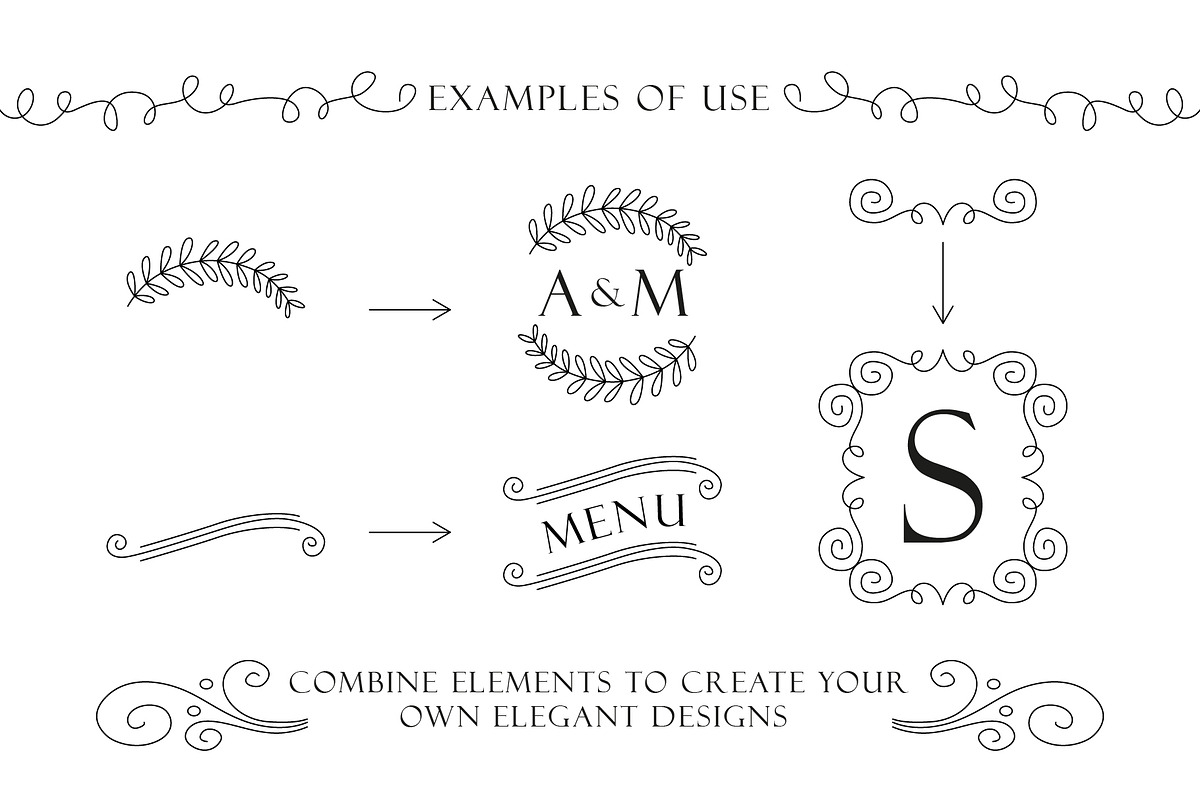 Hand drawn elegant dividers, an Object Graphic by Tiger and Flower (Photo 7 of 16)