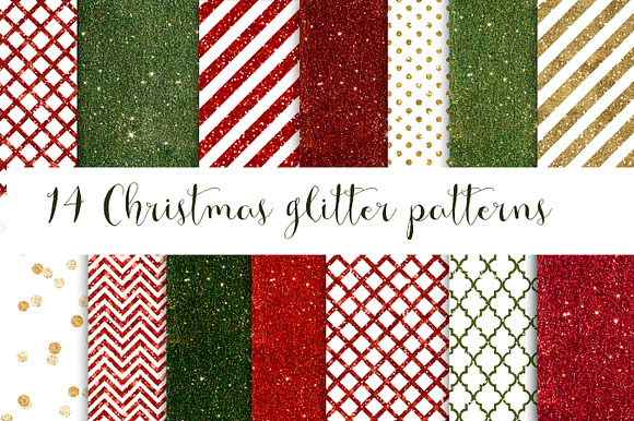 14 Christmas glitter patterns preview 2