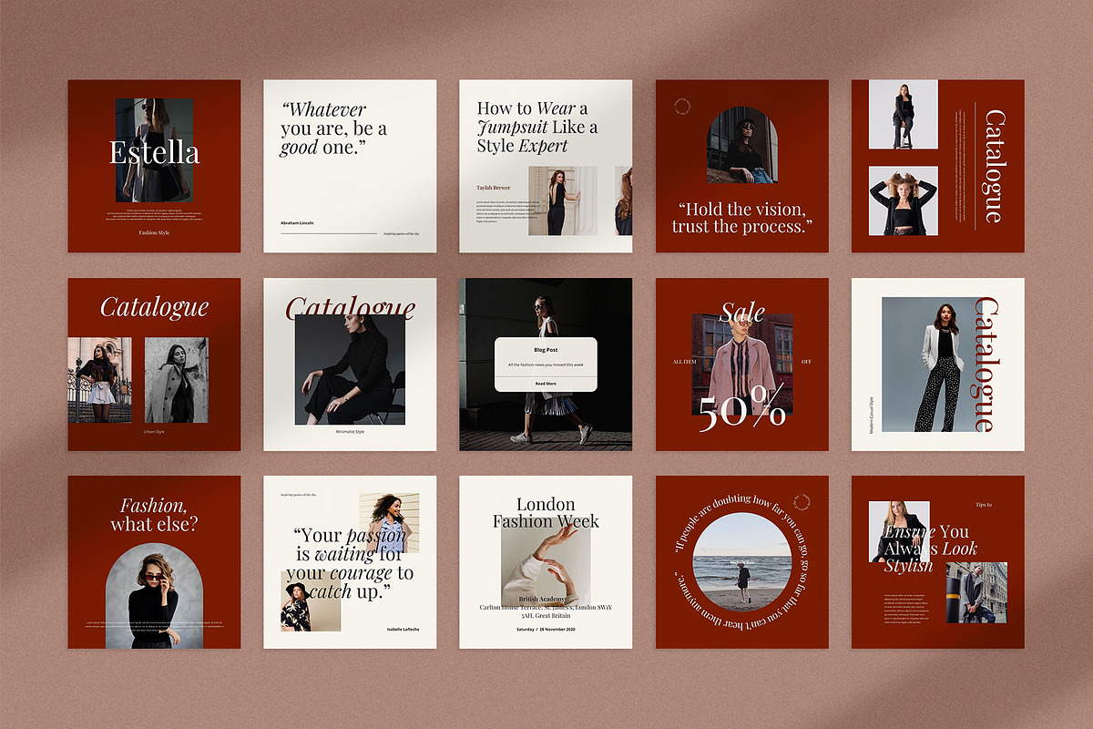 Estella Instagram Pack | PS & Canva, a Social Media Template by Visuel Colonie® (Photo 14 of 15)