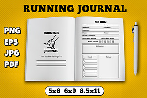 Running journal kdp template