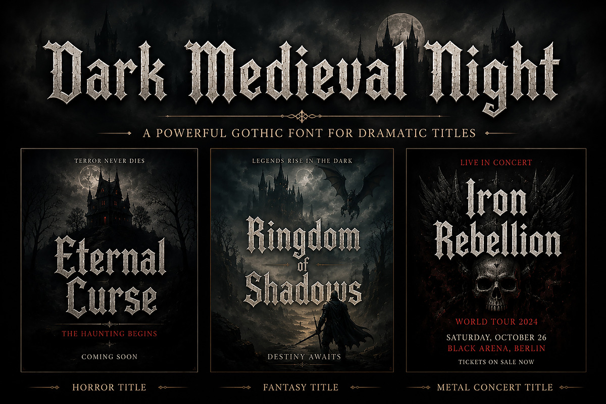 Nightforge Gothic, a Blackletter Font by Wow Magic (Photo 5 of 6)