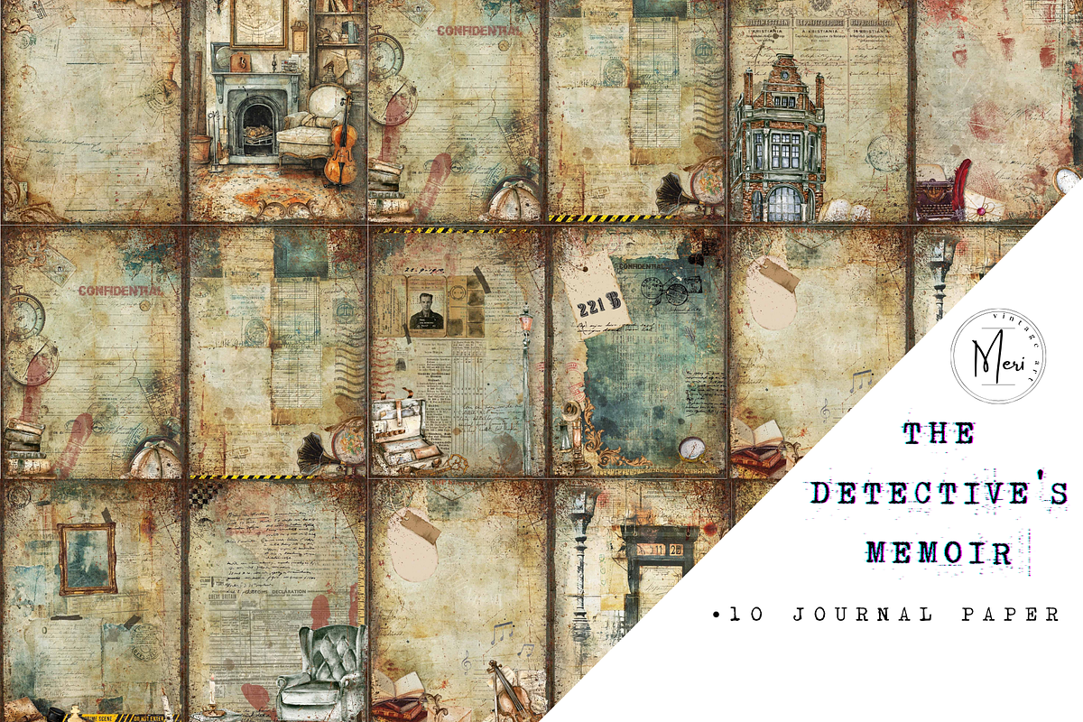 The Detective's Memoir junk journal, a Decorative Illustration by meribela (Photo 3 of 16)