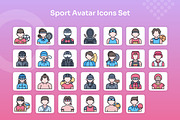 Sport Avatar Icons Set - Filled Line, an Icon by Kmg Design (Thumbnail 2 of 2)