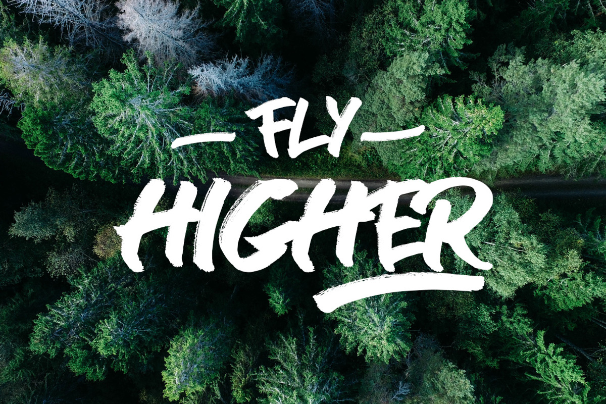 OPEN ROAD Brush Font preview 8