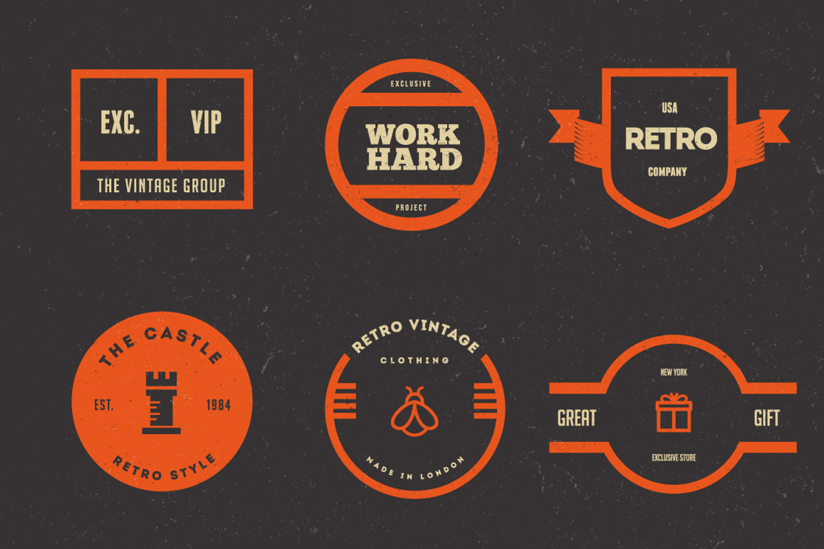 20 Vintage Logos & Badges, a Branding & Logo Template by Design District (Photo 4 of 6)