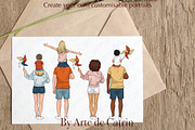 Summer Family Clipart, Beach Family, a Person Illustration by ArtedeCatrin (Thumbnail 9 of 10)