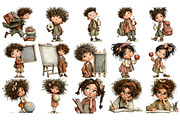 School Kids PNG Clipart Bundle, a Person Illustration by Nicolle's Colorful Art (Thumbnail 4 of 6)