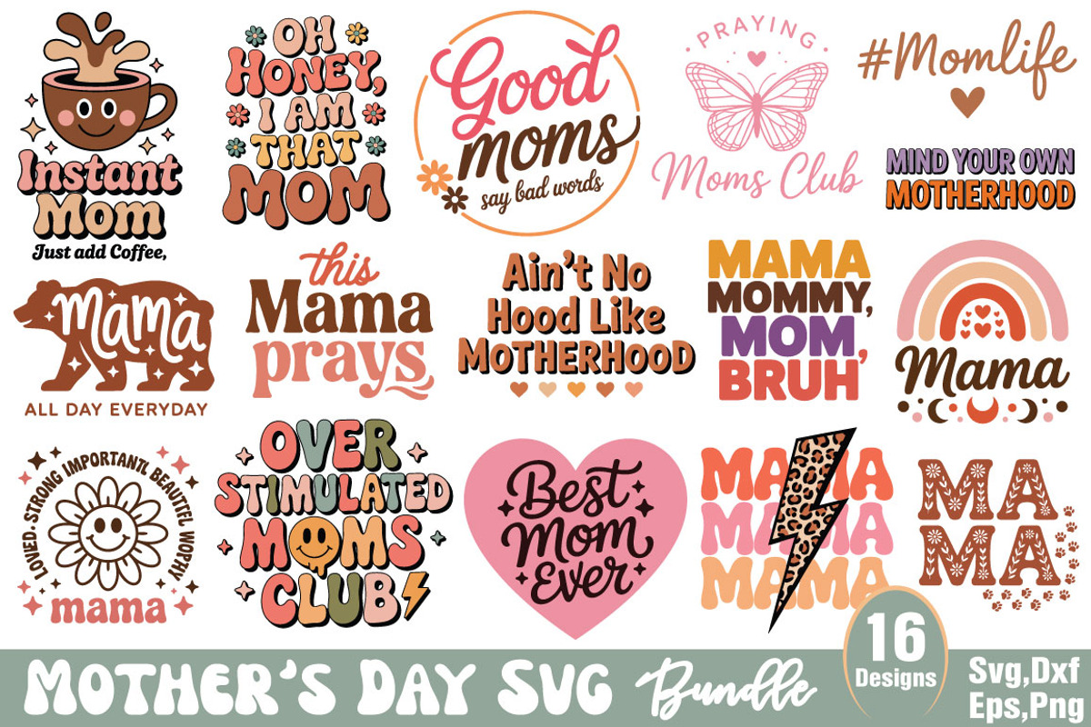 Mother's Day SVG Design Bundle, an Object Graphic by DollarSmart